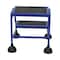 Vestil 18.5 H Steel Commercial Spring Loaded Rolling Ladder, 2 Steps LAD-2-B - alternate 5